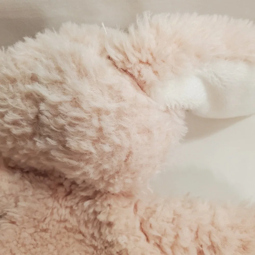 Demdaco Nat & Jules Plush Bunny‎ Rabbit Lovey Pink White Security Blanket